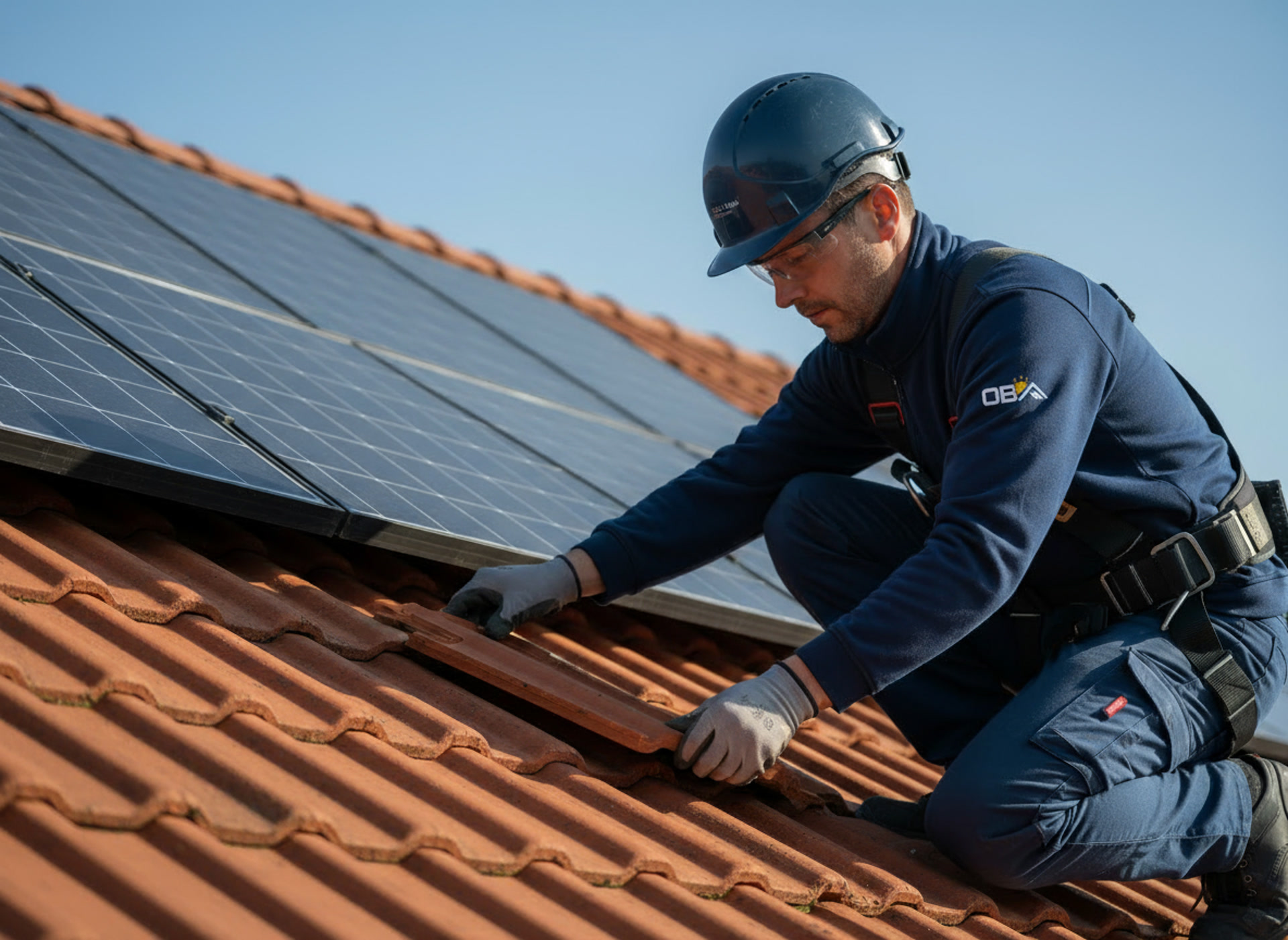 Professional solar panel installation